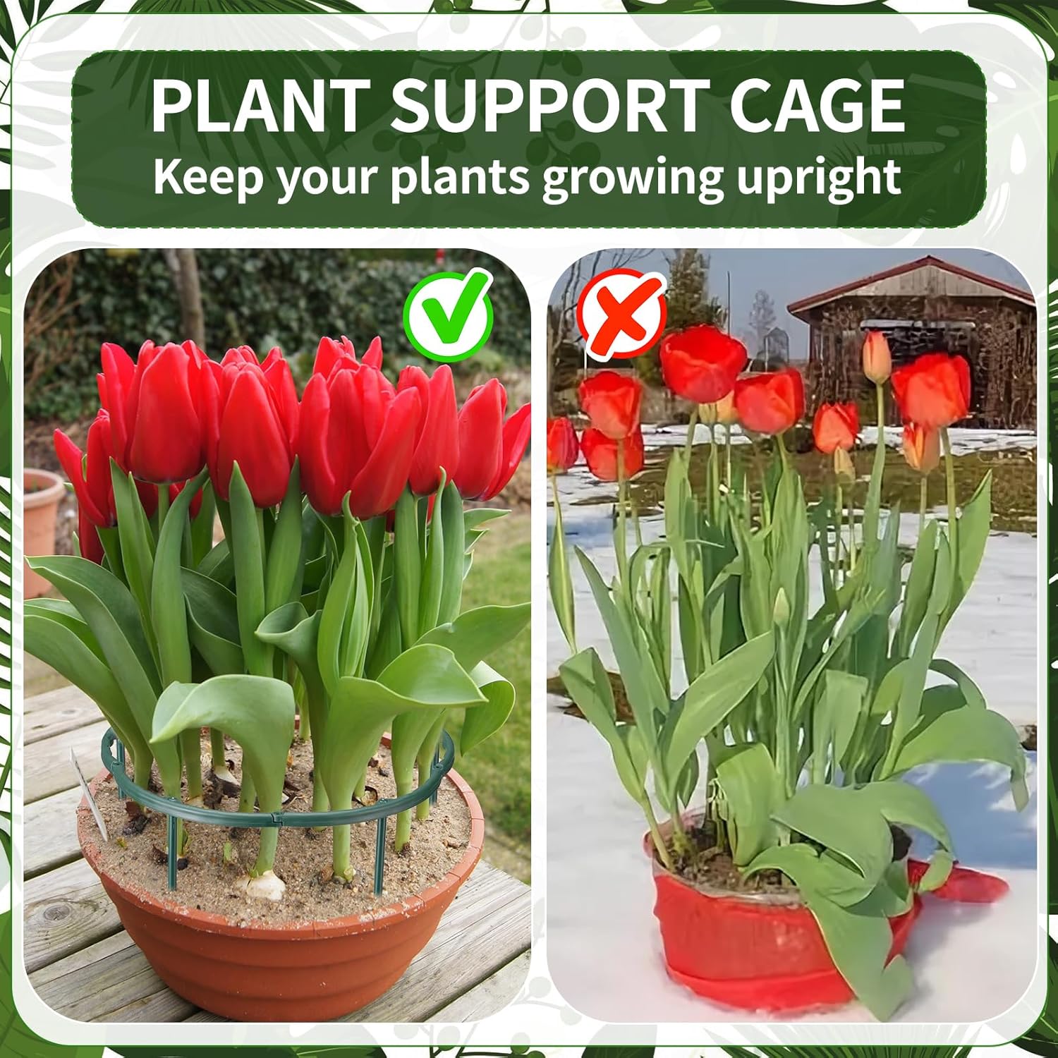 1/16pcs Plant Support Stake Fl - Vine Climbing Plastic recension och pris