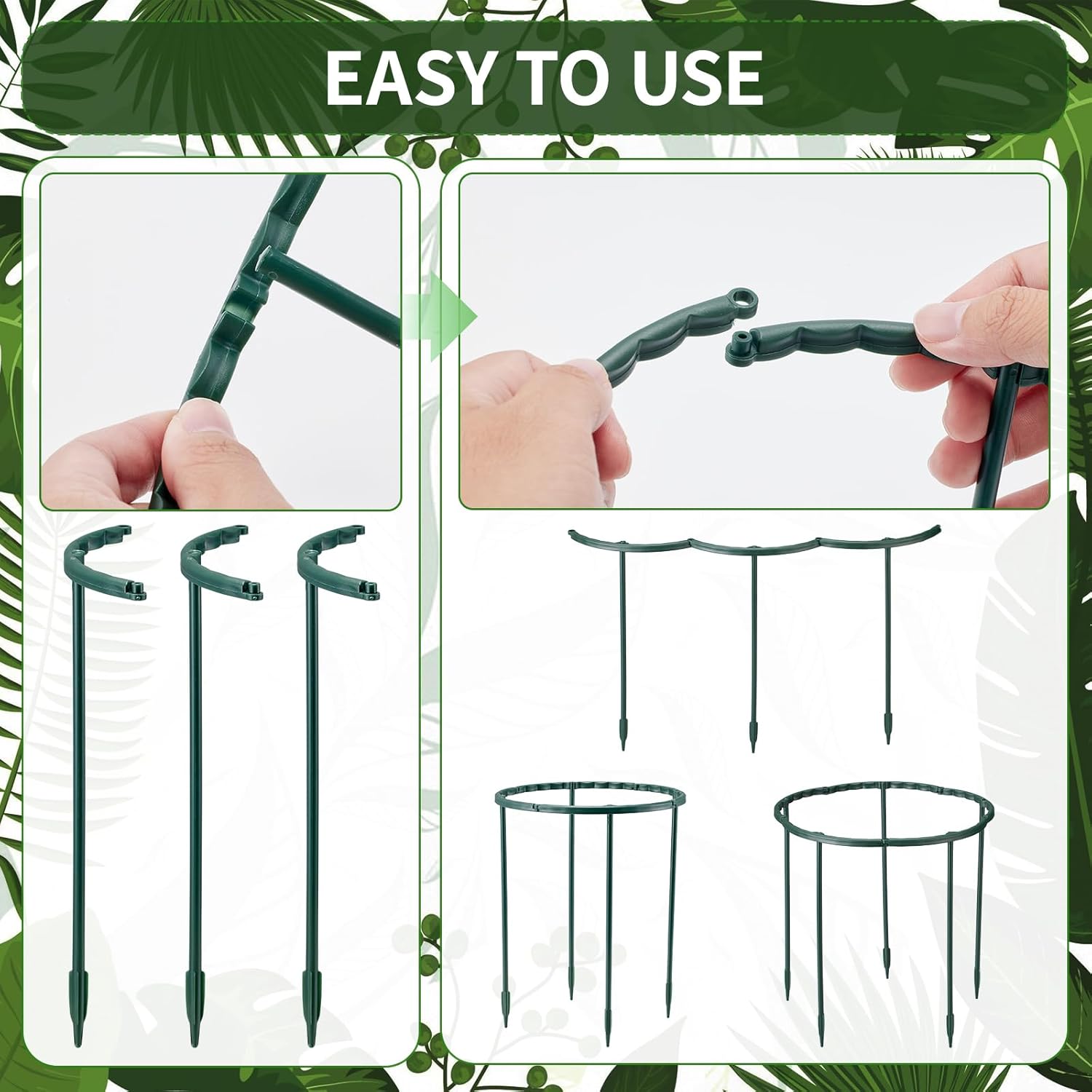1/16pcs Plant Support Stake Fl - Vine Climbing Plastic recension och pris