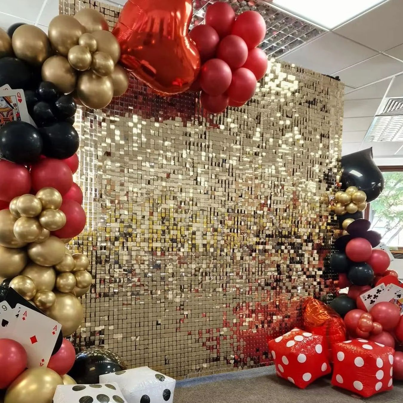 12pcs Light Gold Shimmer Wall  - Pvc Panel Background recension och pris