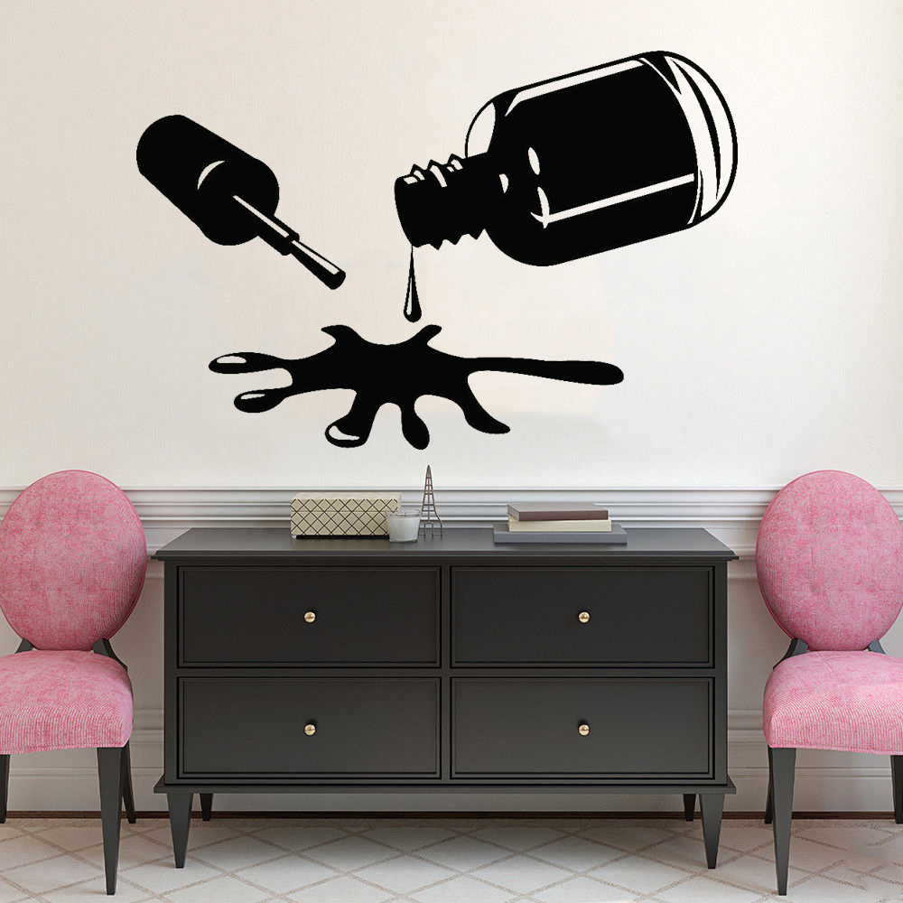 Nails Polish Wall Decals Bedro - Pvc Panel Background recension och pris