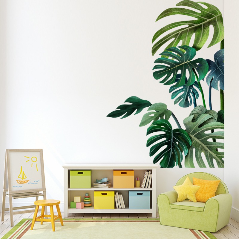 Large Nordic Green Leaf Wall S - Pvc Panel Background recension och pris