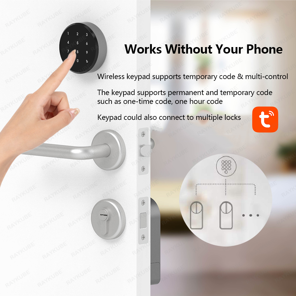 RAYKUBE A1 Pro Tuya BEL Smart  - Glass Door Hinge recension och pris
