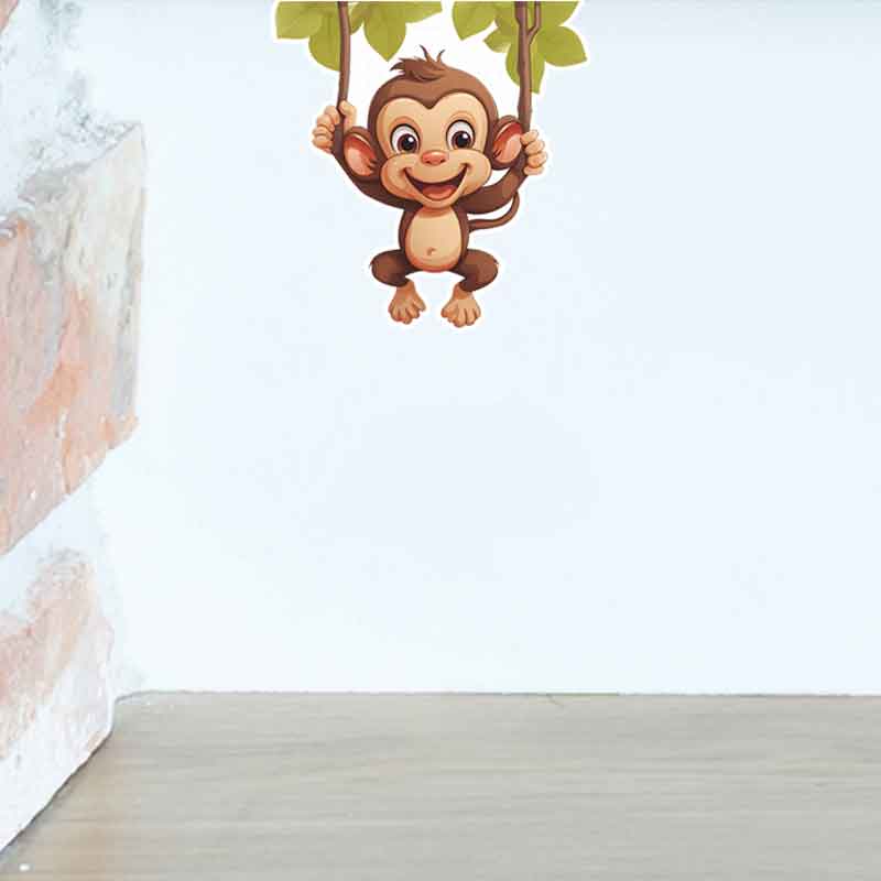 Cute Little Monkey Living Room - Pvc Panel Background recension och pris