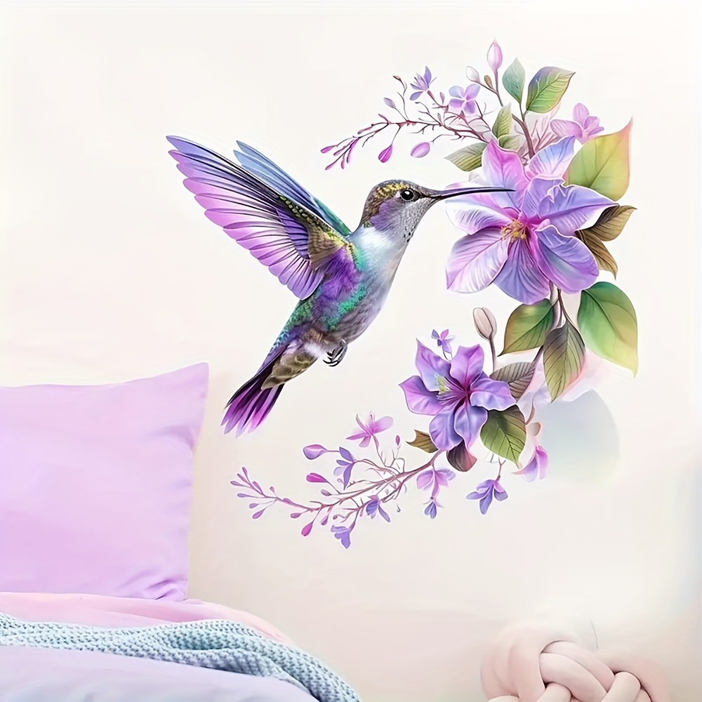 1 Purple Flower and Hummingbir - Pvc Panel Background recension och pris