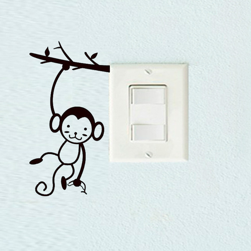 Black Cute Monkey Hanging Tree - Pvc Panel Background recension och pris