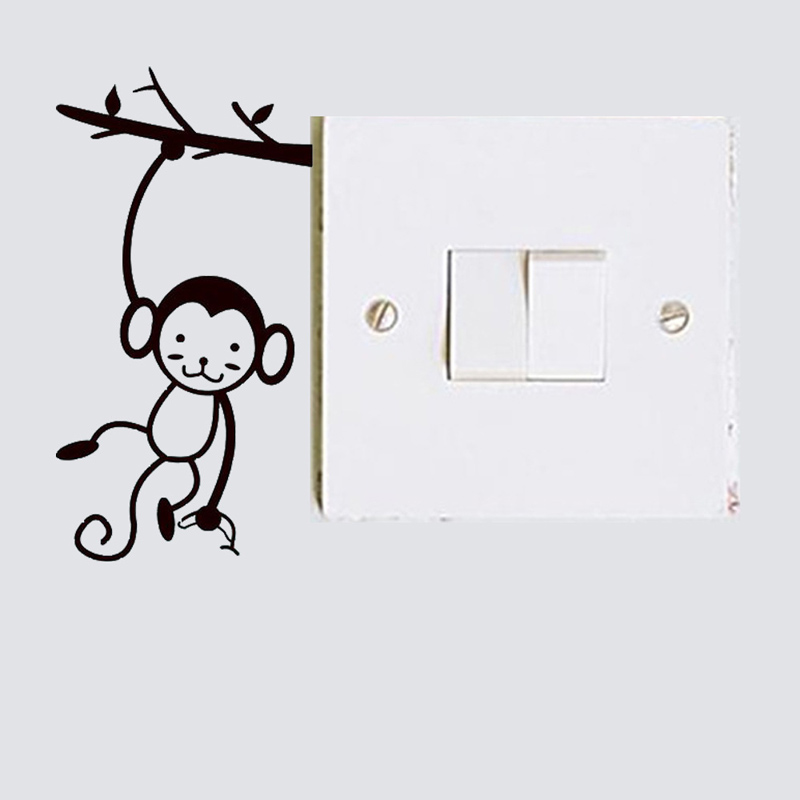 Black Cute Monkey Hanging Tree - Pvc Panel Background recension och pris