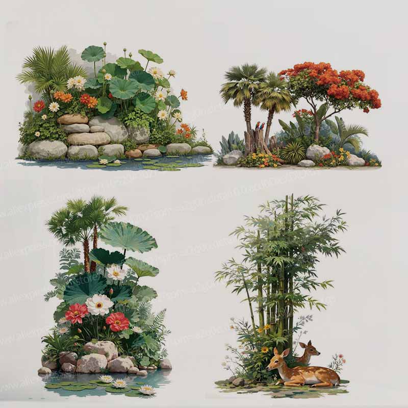 Tropical Plant Flower Tree Wal - Pvc Panel Background recension och pris